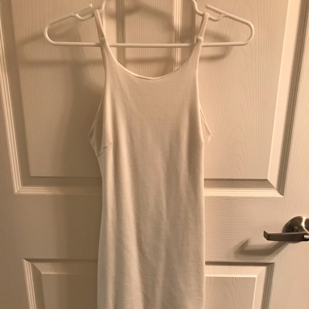 White spaghetti strap dress